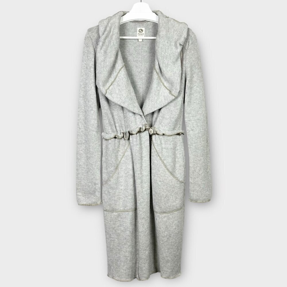 Anthropologie Tiny Rare Wool Blend Long Length Boho Cardigan Coat - Picture 1 of 11